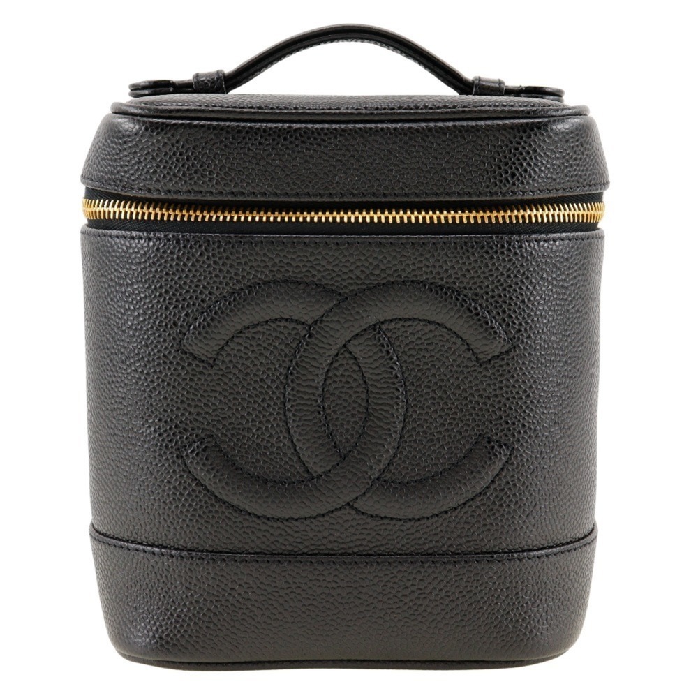 CHANEL Black Caviar Leather Bag